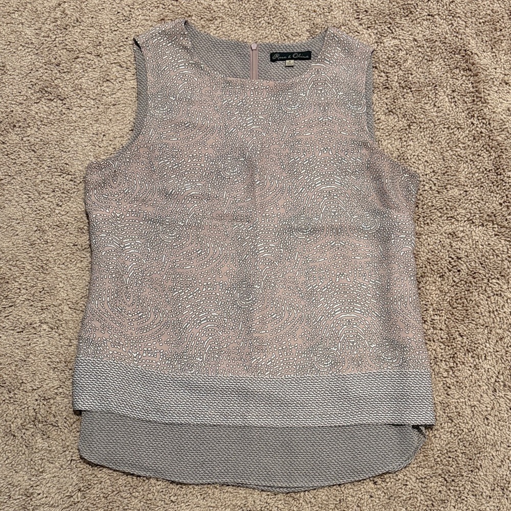 Rose & Olive Women's Tank Top - Pink and Gray